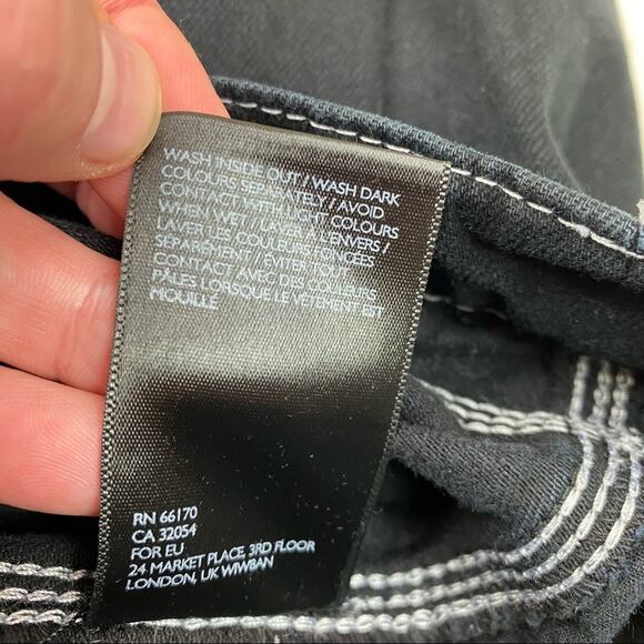 BDG Urban Outfitters Womens Painters Pants Size 24 Black w/White Stitching - Picture 6 of 6